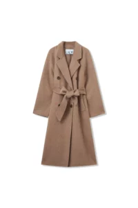 LILY WOOL CAMEL-COLORED DOUBLE-BREASTED COAT